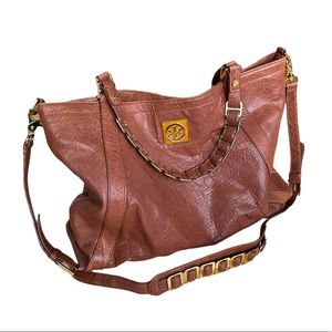 Tory Burch Louisa Slouchy Tote Bag in Coffee